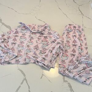 Lola + The Boys Pink Christmas Pajama Set